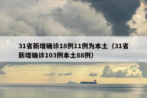 31省新增确诊18例11例为本土（31省新增确诊103例本土88例）