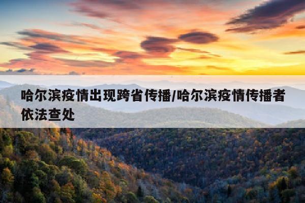 哈尔滨疫情出现跨省传播/哈尔滨疫情传播者依法查处