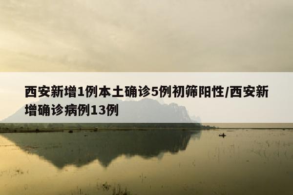 西安新增1例本土确诊5例初筛阳性/西安新增确诊病例13例
