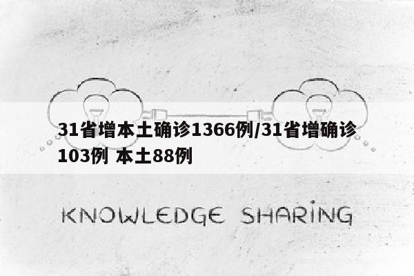 31省增本土确诊1366例/31省增确诊103例 本土88例