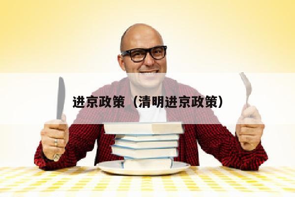 进京政策（清明进京政策）