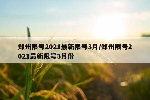 郑州限号2021最新限号3月/郑州限号2021最新限号3月份