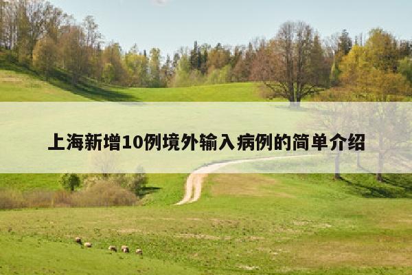 上海新增10例境外输入病例的简单介绍