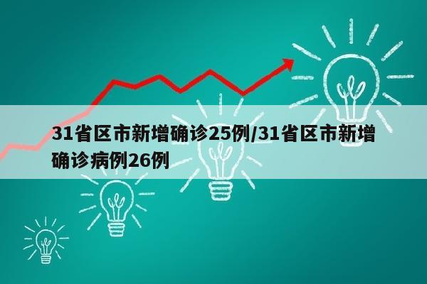 31省区市新增确诊25例/31省区市新增确诊病例26例