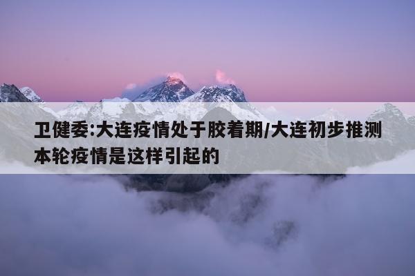 卫健委:大连疫情处于胶着期/大连初步推测本轮疫情是这样引起的