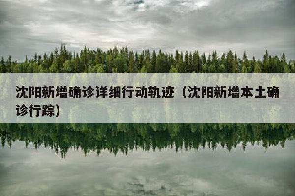 沈阳新增确诊详细行动轨迹（沈阳新增本土确诊行踪）