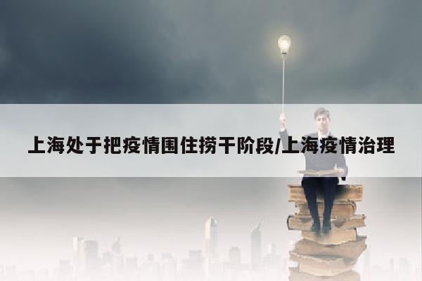 上海处于把疫情围住捞干阶段/上海疫情治理