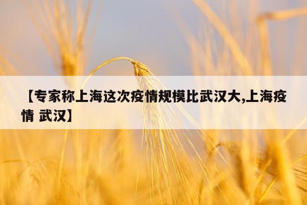 【专家称上海这次疫情规模比武汉大,上海疫情 武汉】