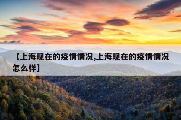 【上海现在的疫情情况,上海现在的疫情情况怎么样】