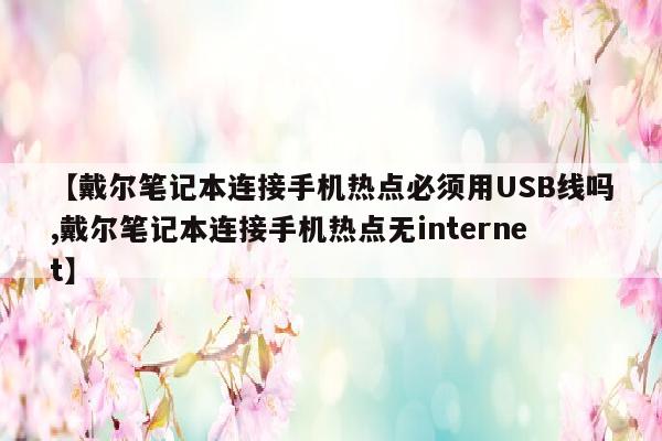 【戴尔笔记本连接手机热点必须用USB线吗,戴尔笔记本连接手机热点无internet】