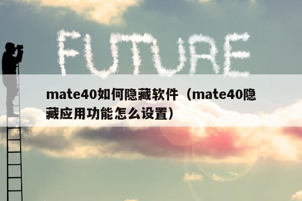 mate40如何隐藏软件（mate40隐藏应用功能怎么设置）