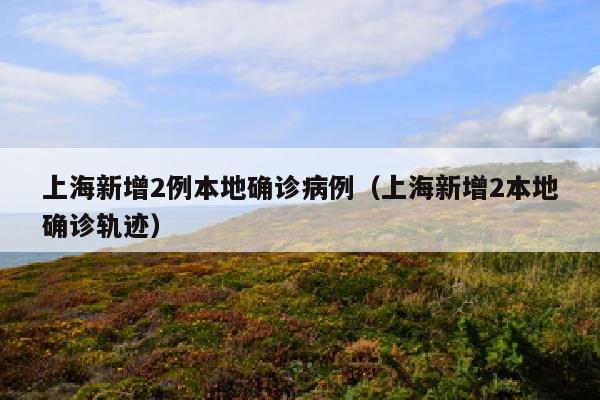 上海新增2例本地确诊病例（上海新增2本地确诊轨迹）