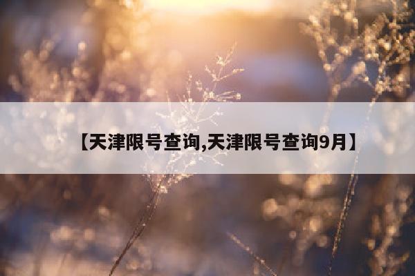 【天津限号查询,天津限号查询9月】