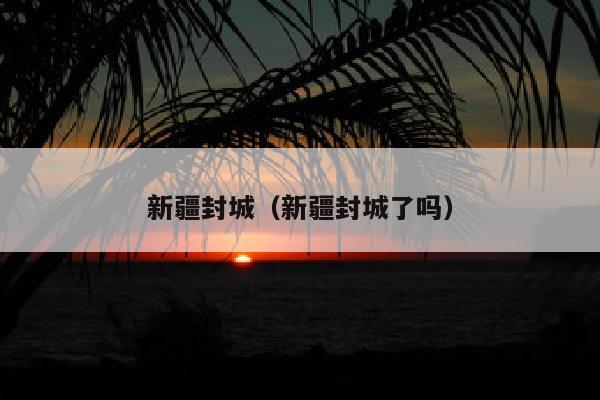 新疆封城（新疆封城了吗）