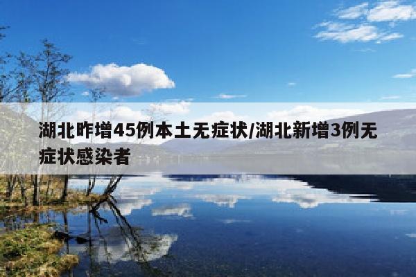 湖北昨增45例本土无症状/湖北新增3例无症状感染者