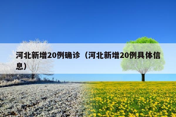 河北新增20例确诊（河北新增20例具体信息）