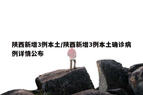 陕西新增3例本土/陕西新增3例本土确诊病例详情公布