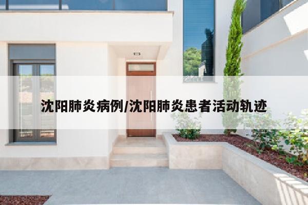 沈阳肺炎病例/沈阳肺炎患者活动轨迹